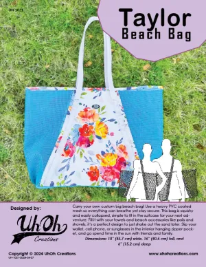Taylor Beach Bag Pattern by UhOh Creations