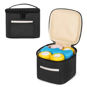 Teamoy Breastmilk Cooler Bag, Baby Bottles Bag for up to 4 Large 5 Ounce Bottles Without Nipple, Perfect for Working Moms, Black