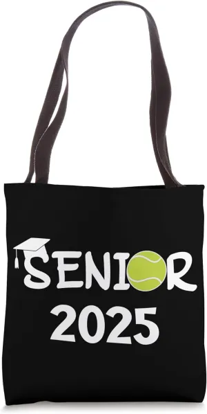 Tennis Senior 2025 Grad High School Senior Night Graduation Tote Bag