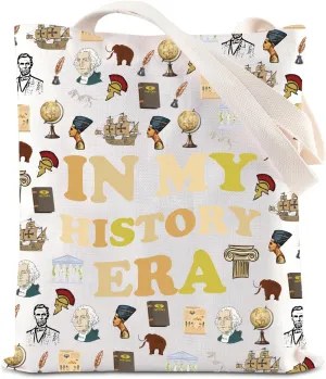 TGBJE History Lover Gift In My History Era Tote Bag Historian Gift History Teacher Shopping Bag History Geek Shoulder Bag