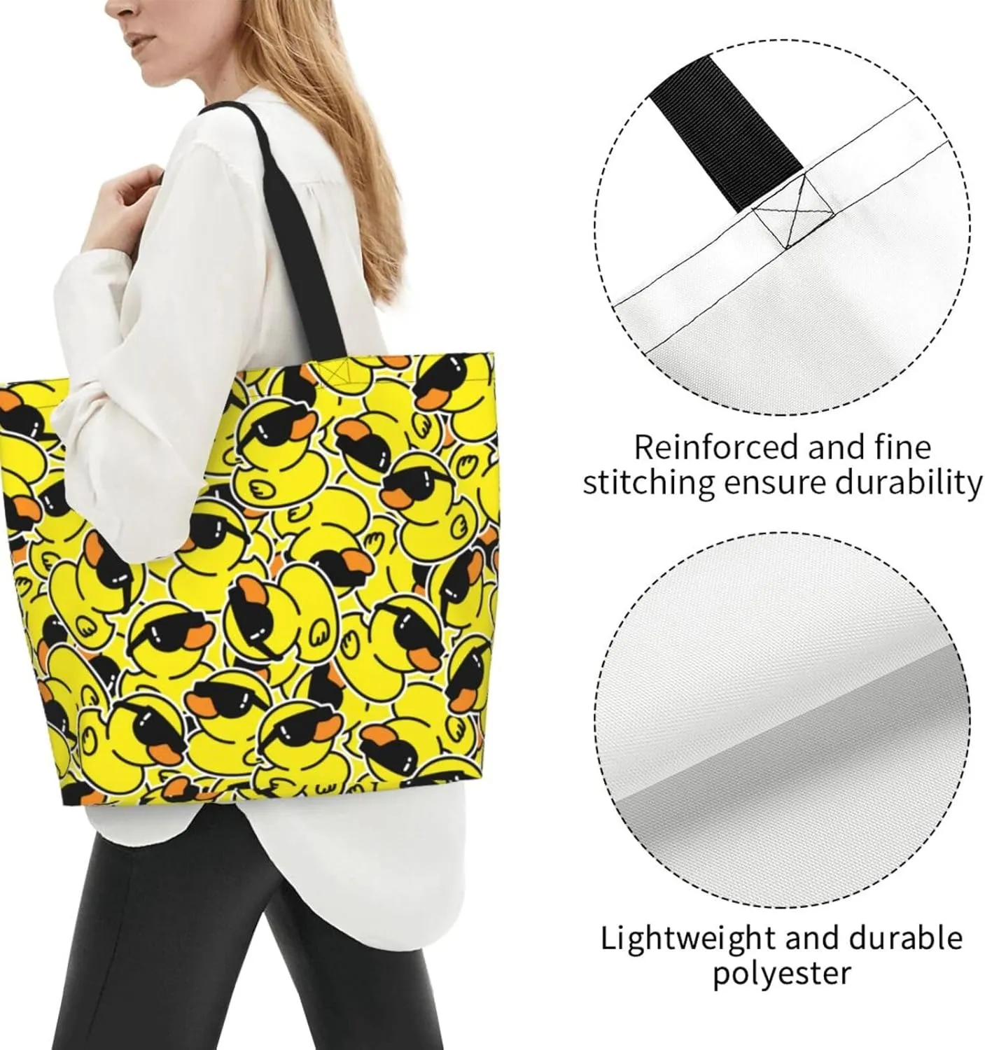 Thanksgiving Turkey Tote Bag Casual Portable Shoulder Bags Reusable Handbag For Women Travel Shopping