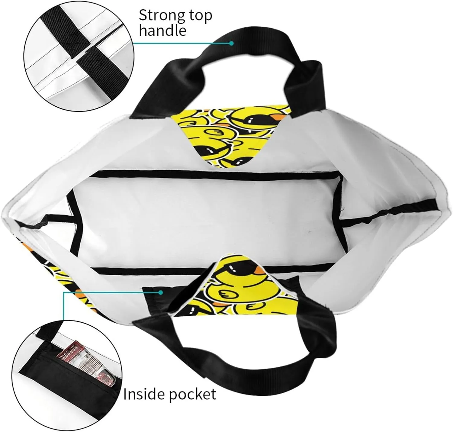 Thanksgiving Turkey Tote Bag Casual Portable Shoulder Bags Reusable Handbag For Women Travel Shopping