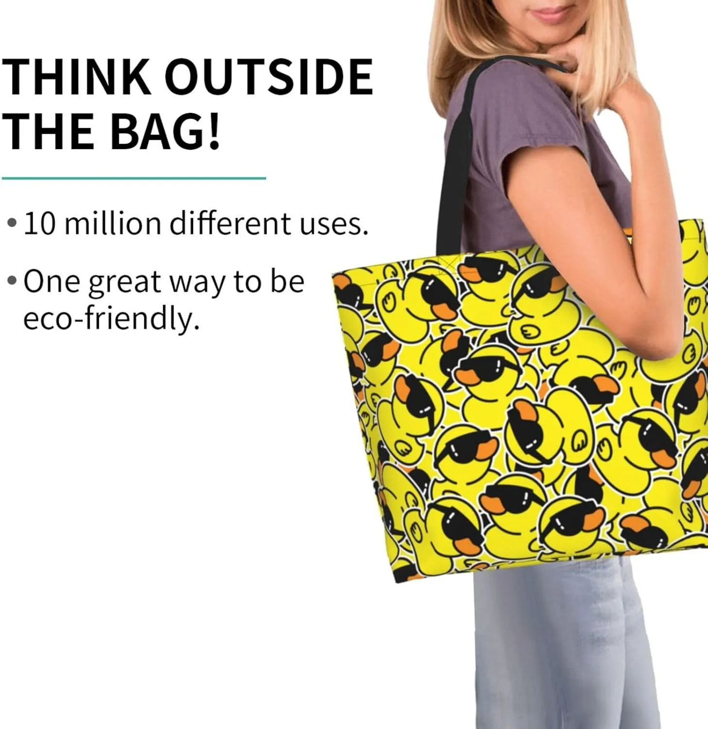 Thanksgiving Turkey Tote Bag Casual Portable Shoulder Bags Reusable Handbag For Women Travel Shopping