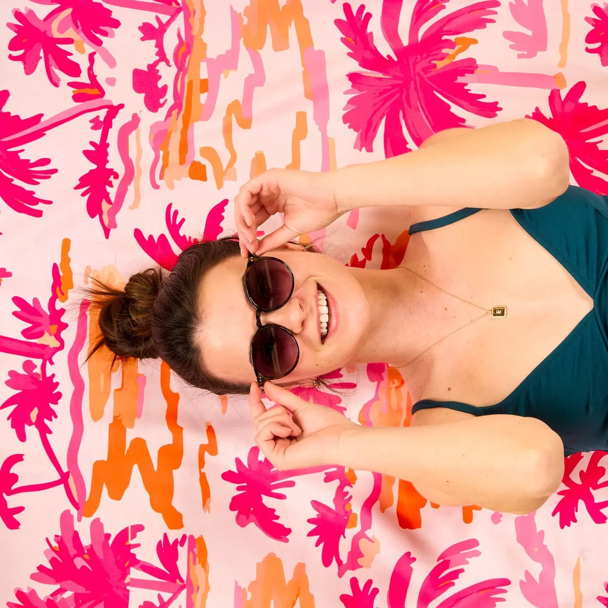 The Darling Effect Quick Dry XL Beach Towel - Paradise Palms
