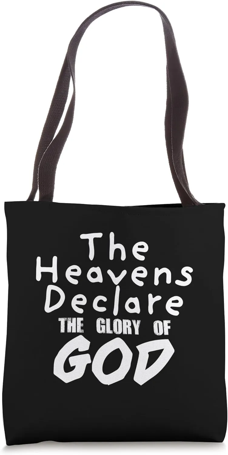 The Heavens Declare the Glory of God Christian Faith School Tote Bag
