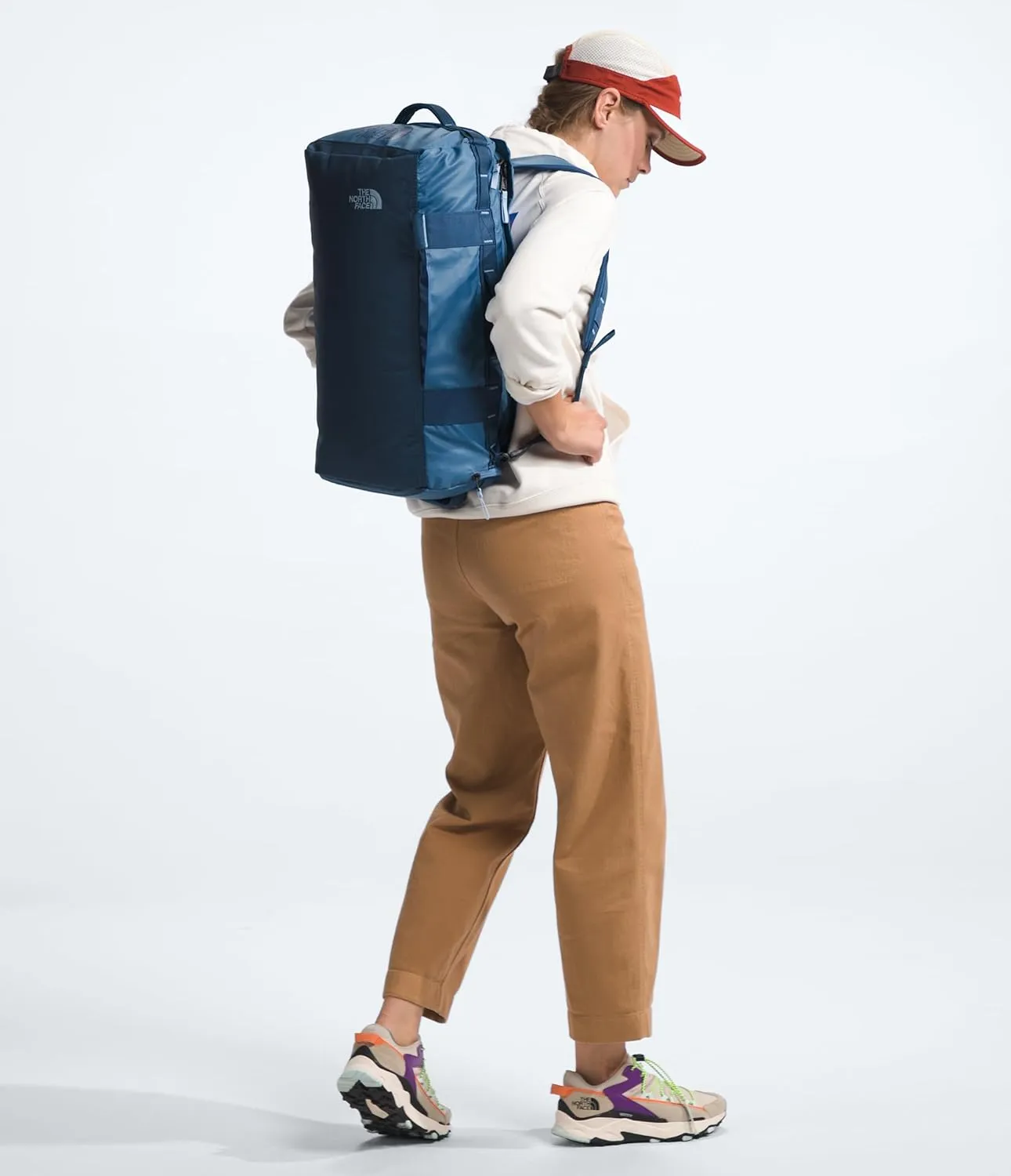 THE NORTH FACE Base Camp Voyager Duffel—32L, Indigo Stone/Steel Blue/Shady Blue, One Size