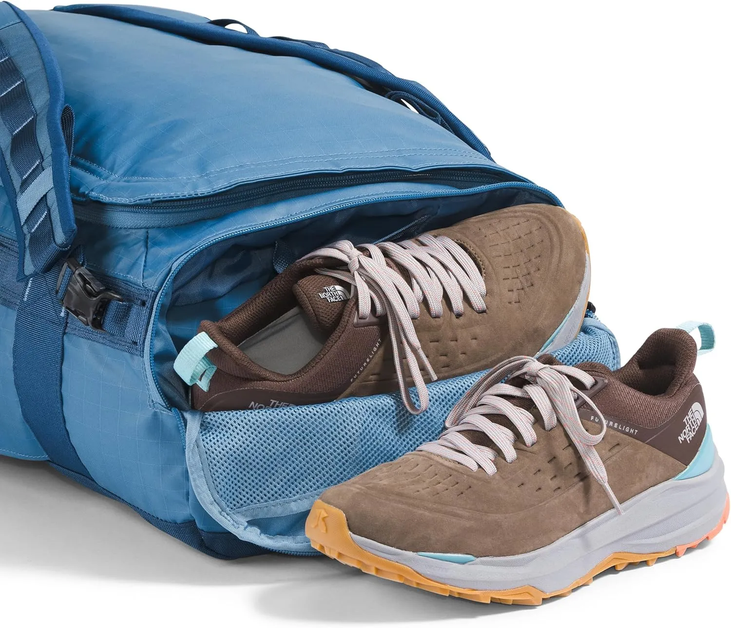 THE NORTH FACE Base Camp Voyager Duffel—32L, Indigo Stone/Steel Blue/Shady Blue, One Size