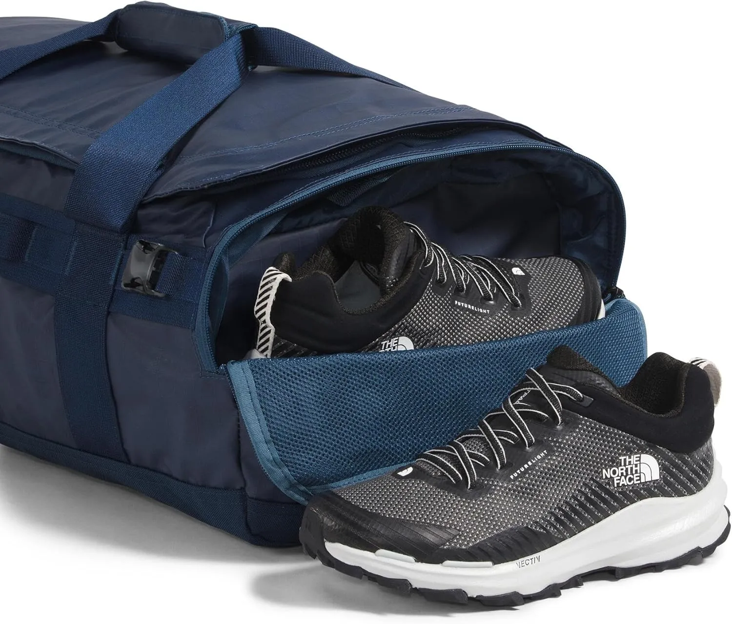 THE NORTH FACE Base Camp Voyager Duffel—42L - PFAS Free, Shady Blue/Summit Navy, One Size