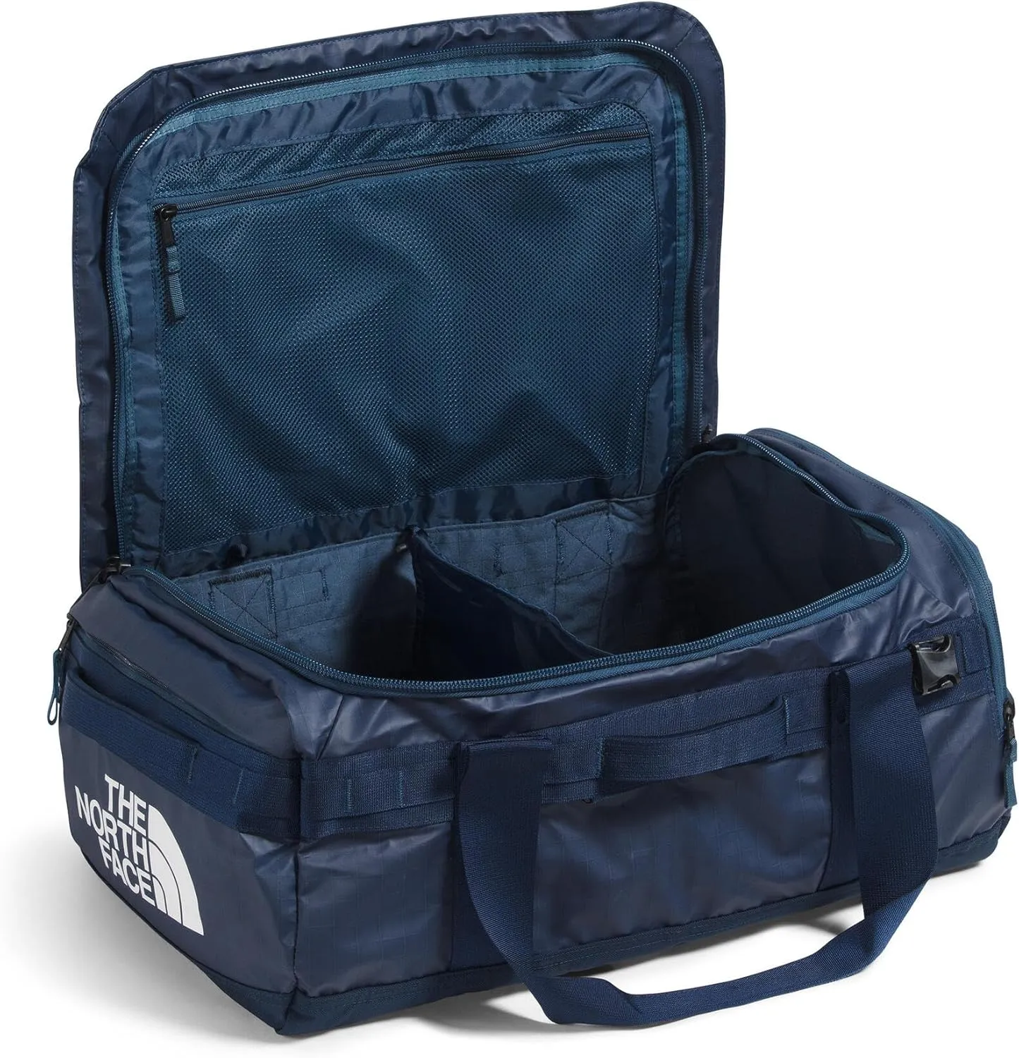 THE NORTH FACE Base Camp Voyager Duffel—42L - PFAS Free, Shady Blue/Summit Navy, One Size