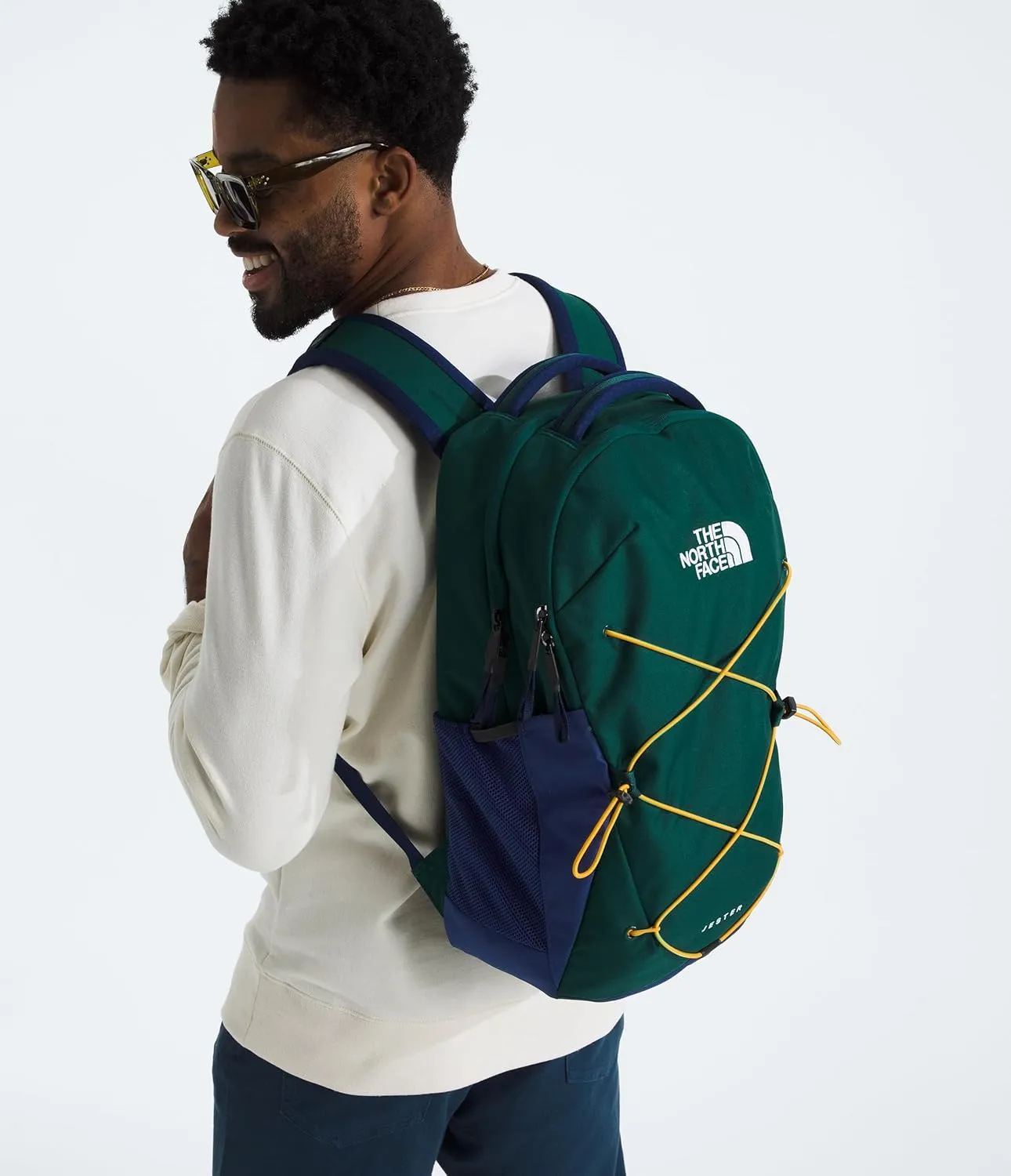 THE NORTH FACE Jester Everyday Laptop Backpack, Hunter Green/Eagle Blue, One Size