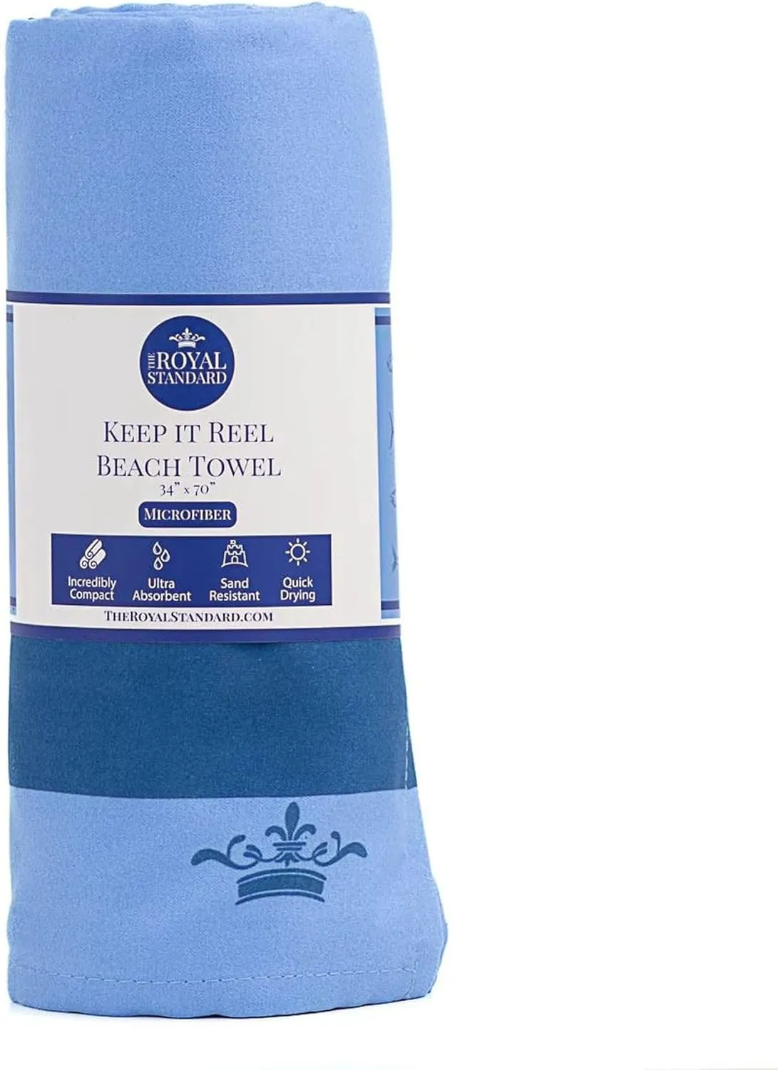 The Royal Standard Keep It Reel Quick Dry Microfiber Beach Towel 34" x 70"