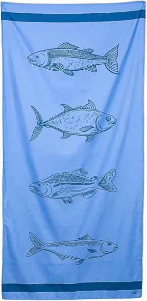The Royal Standard Keep It Reel Quick Dry Microfiber Beach Towel 34" x 70"