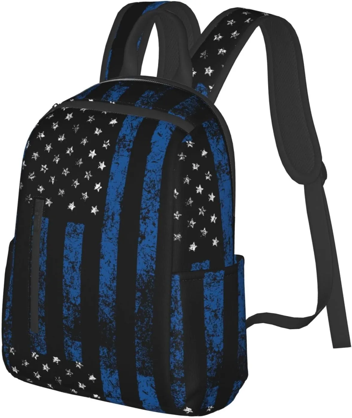 Thin Blue Line American Flag backpack book bags for college lightweight laptop backpacks for Men Women