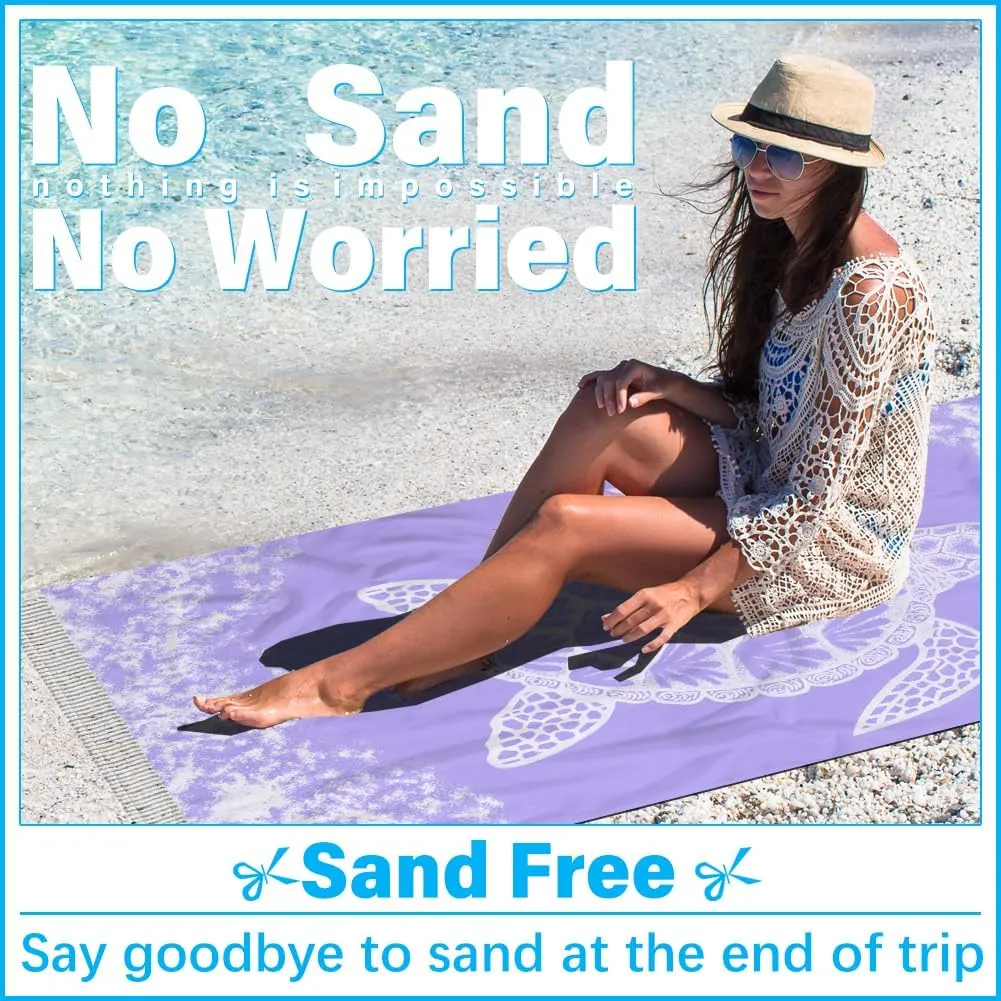 Thin Turkish Beach Towel Lightweight Soft Cotton Extra Large XL Oversized Sand Free Sandproof Absorbent Quick Dry Towels Cloud Bath Pool Travel Compact Essentials Accessories for Adult Gifts
