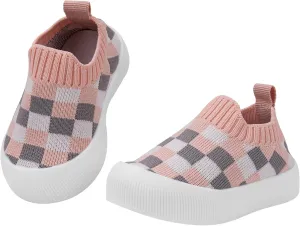 Toddler Summer First Walking Shoes Breathable Non-Slip Soft Sole Wide Toddler Shoes Tennis Sneakers Knitted Mesh Elastic Sock Shoes for Baby Boy Girl Outdoor Indoor Walker Shoes