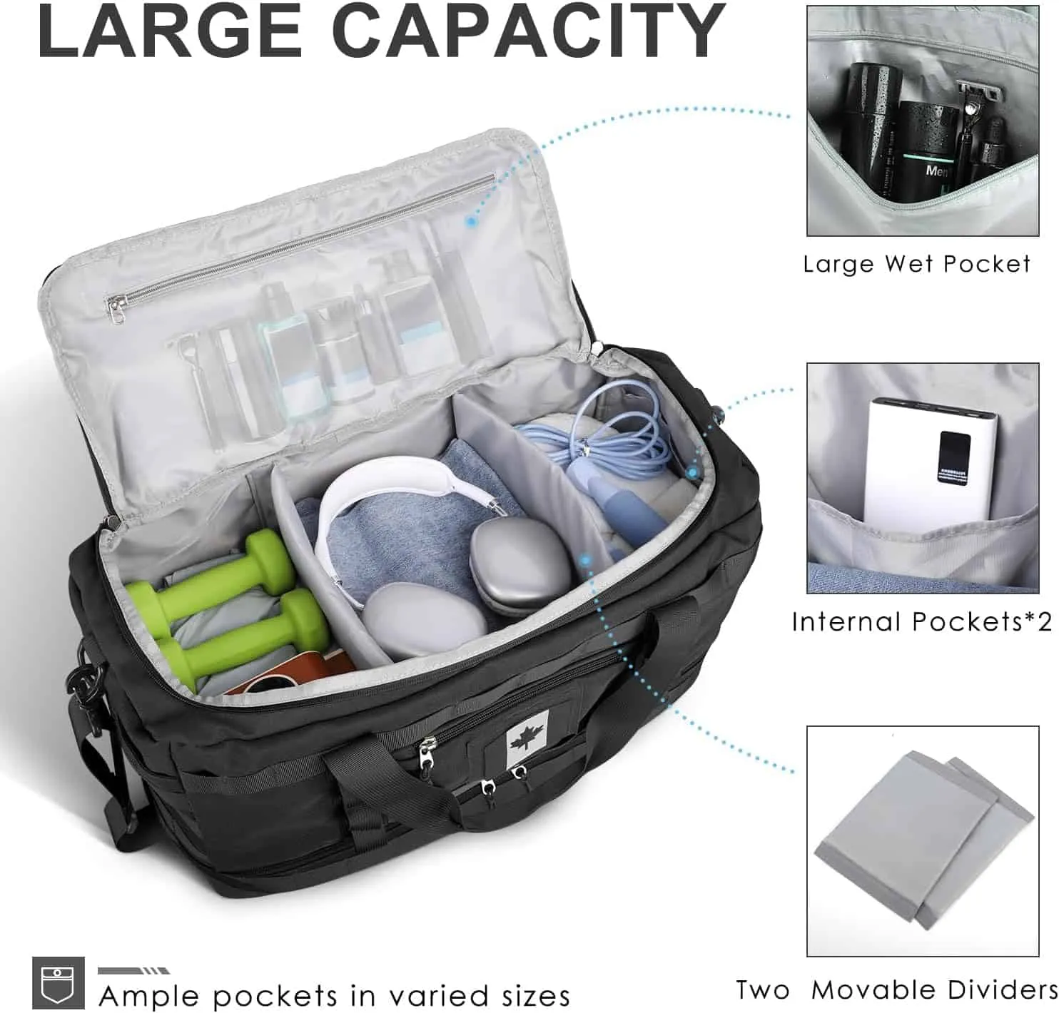 Toiletry & Travel Travel, – Sports Wet Duffle Bag Carry-On for Overnight Men Compartment, with Tactical Bag – for Shoe Weekender Bag & Outdoor Refund policy Pocket Gym Bag Act quickly Military-Style ETRONIK