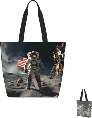 Tote Bag for Women Grocery Bag Reusable Shopping Bag Beautiful Fireworks Handbag Foldable Shoulder Bag