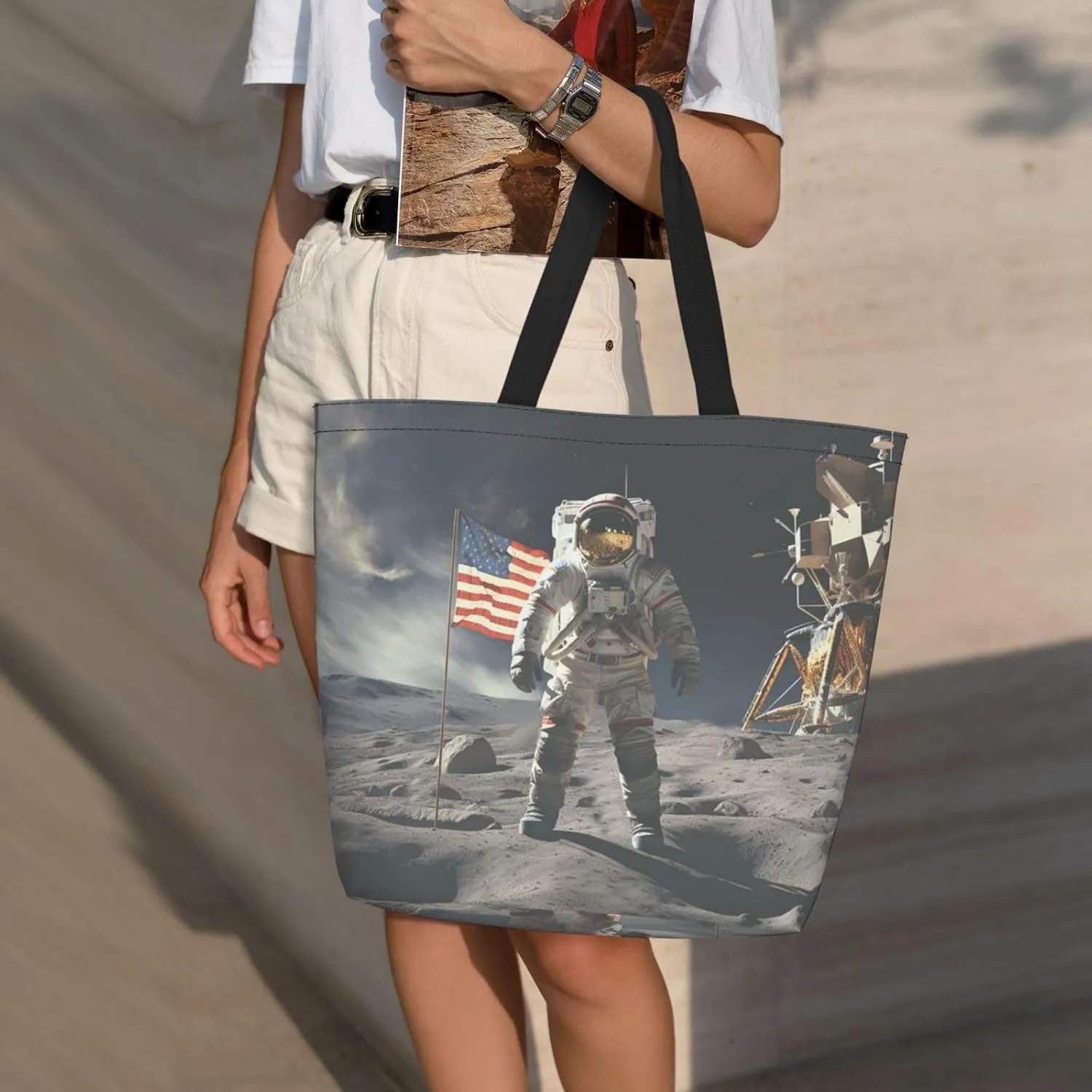 Tote Bag for Women Grocery Bag Reusable Shopping Bag Beautiful Fireworks Handbag Foldable Shoulder Bag