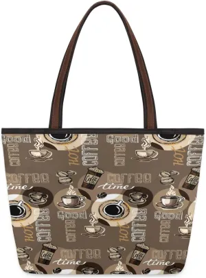Tote Bag for Women with Zipper Large Capacity Top Handle Casual Shoulder Bag Handbag Reusable Shopping