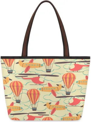 Tote Bag for Women with Zipper Large Capacity Top Handle Casual Shoulder Bag Handbag Reusable Shopping