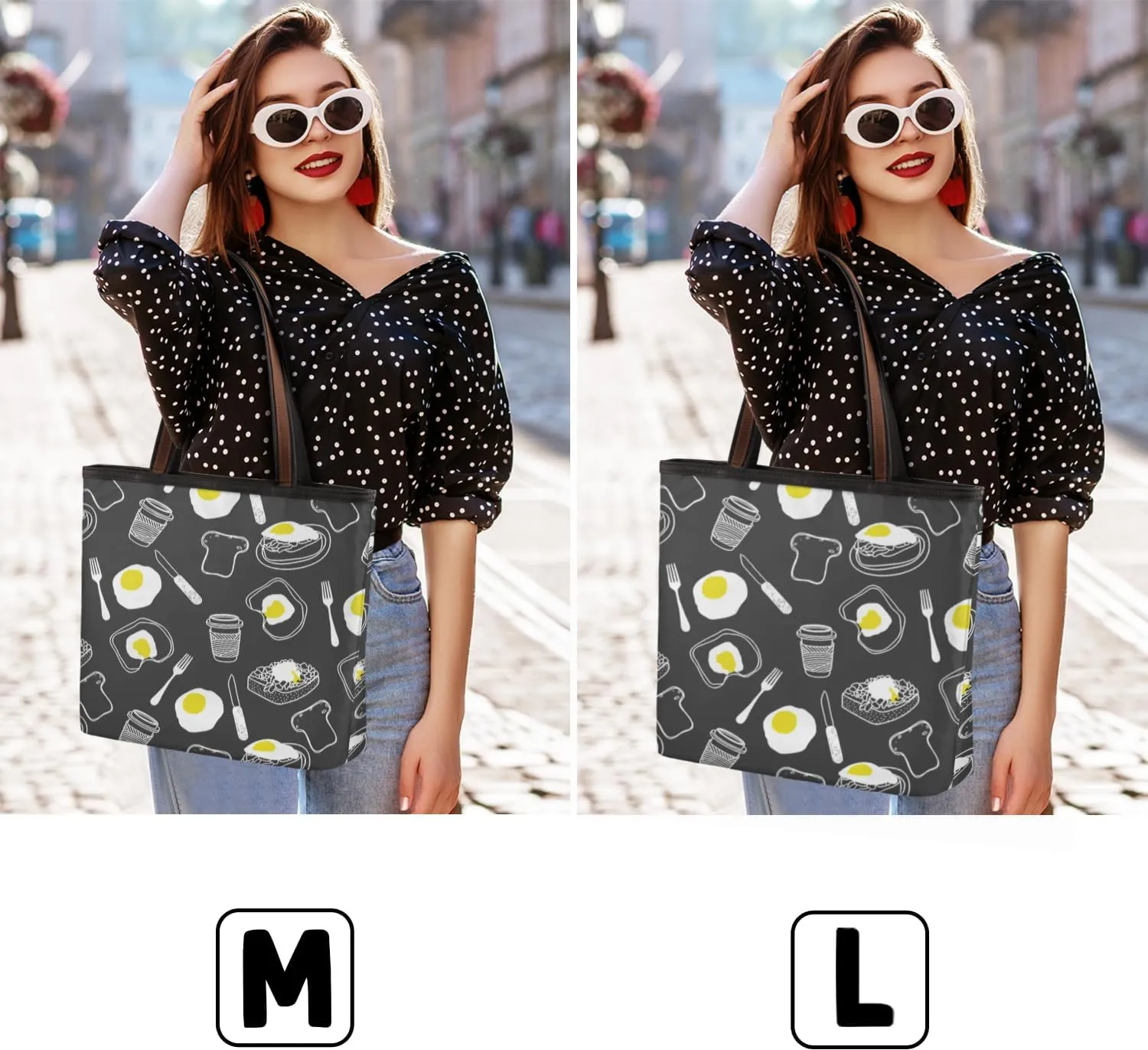 Tote Bag for Women with Zipper Large Capacity Top Handle Casual Shoulder Bag Handbag Reusable Shopping