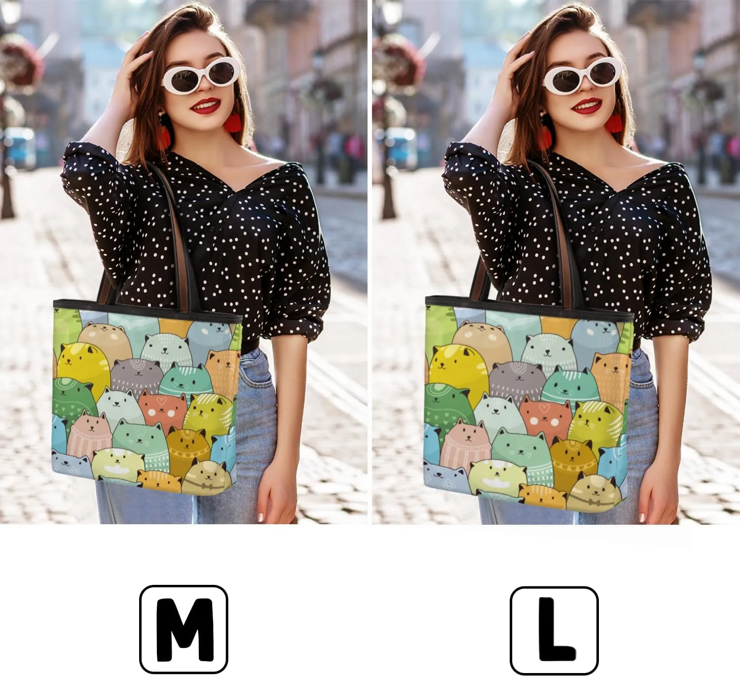 Tote Bag for Women with Zipper Large Capacity Top Handle Casual Shoulder Bag Handbag Reusable Shopping