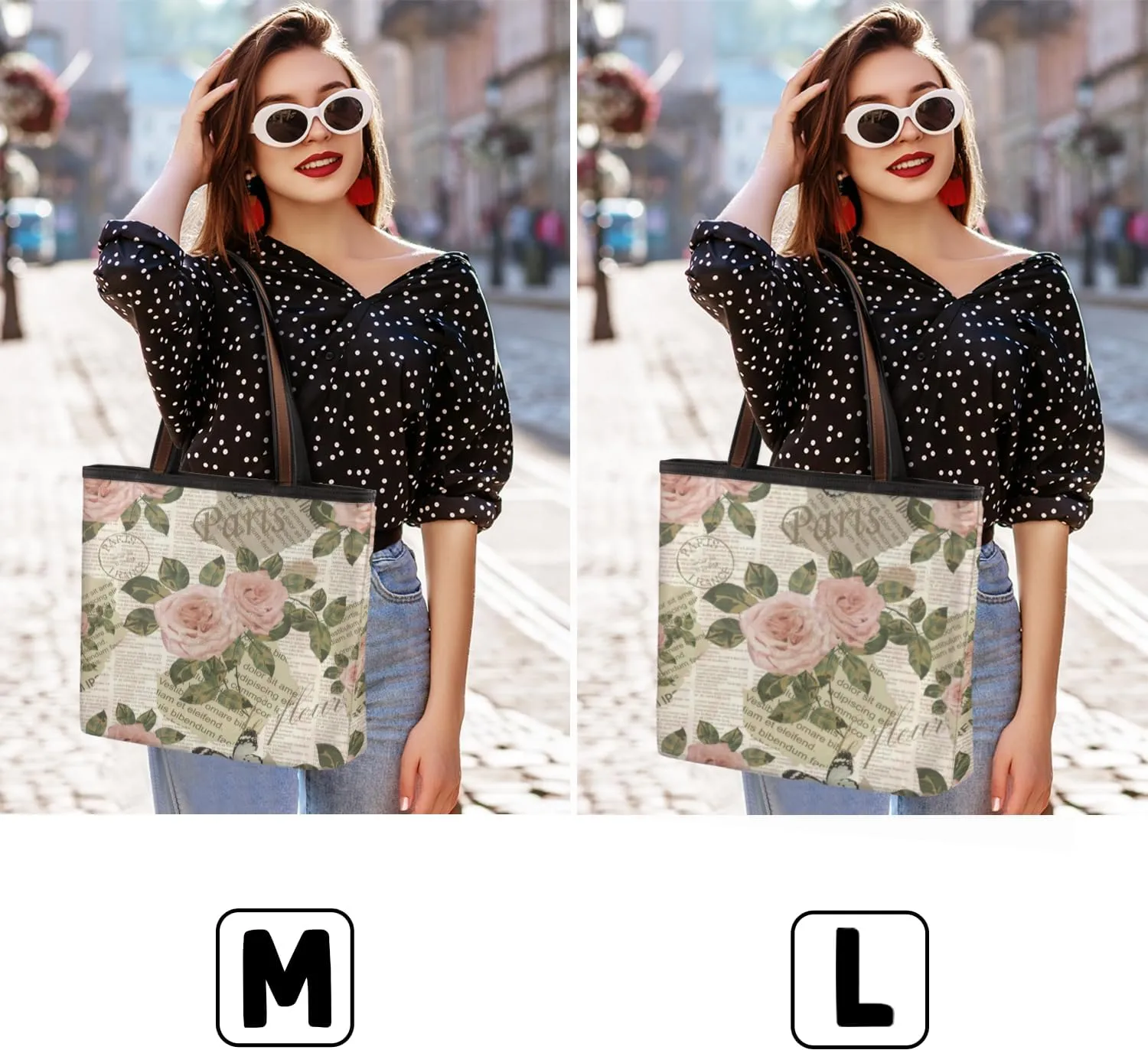 Tote Bag for Women with Zipper Large Capacity Top Handle Casual Shoulder Bag Handbag Reusable Shopping