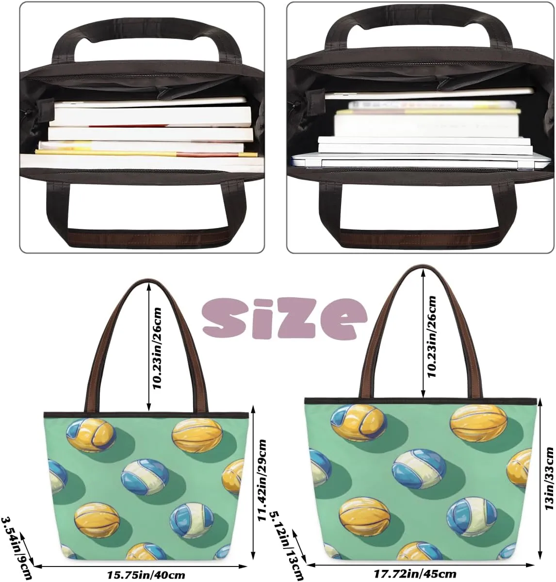 Tote Bag for Women with Zipper Large Capacity Top Handle Casual Shoulder Bag Handbag Reusable Shopping