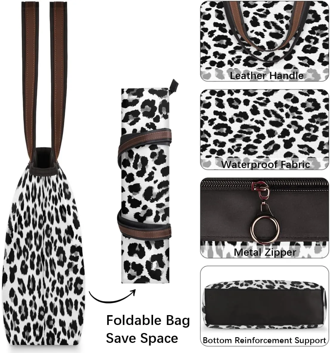 Tote Bag for Women with Zipper Large Capacity Top Handle Casual Shoulder Bag Handbag Reusable Shopping