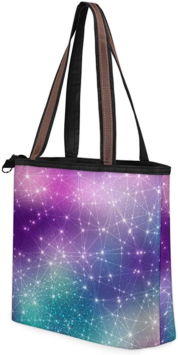 Tote Bag for Women with Zipper Large Capacity Top Handle Casual Shoulder Bag Handbag Reusable Shopping