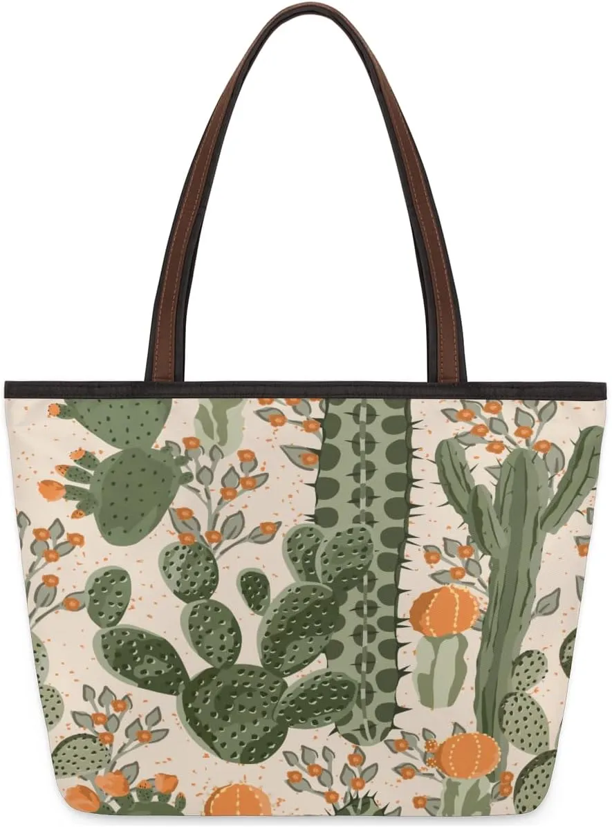 Tote Bag for Women with Zipper Large Capacity Top Handle Casual Shoulder Bag Handbag Reusable Shopping