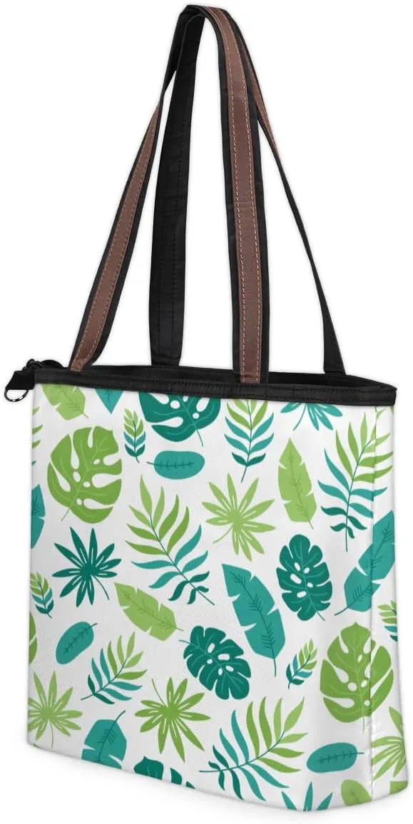 Tote Bag for Women with Zipper Large Capacity Top Handle Casual Shoulder Bag Handbag Reusable Shopping