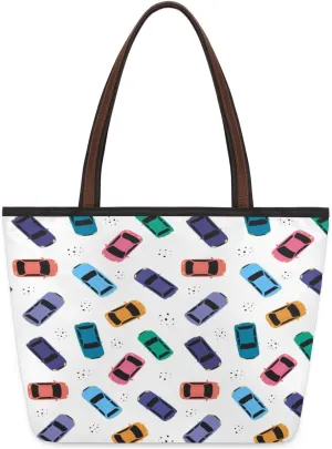 Tote Bag for Women with Zipper Large Capacity Top Handle Casual Shoulder Bag Handbag Reusable Shopping