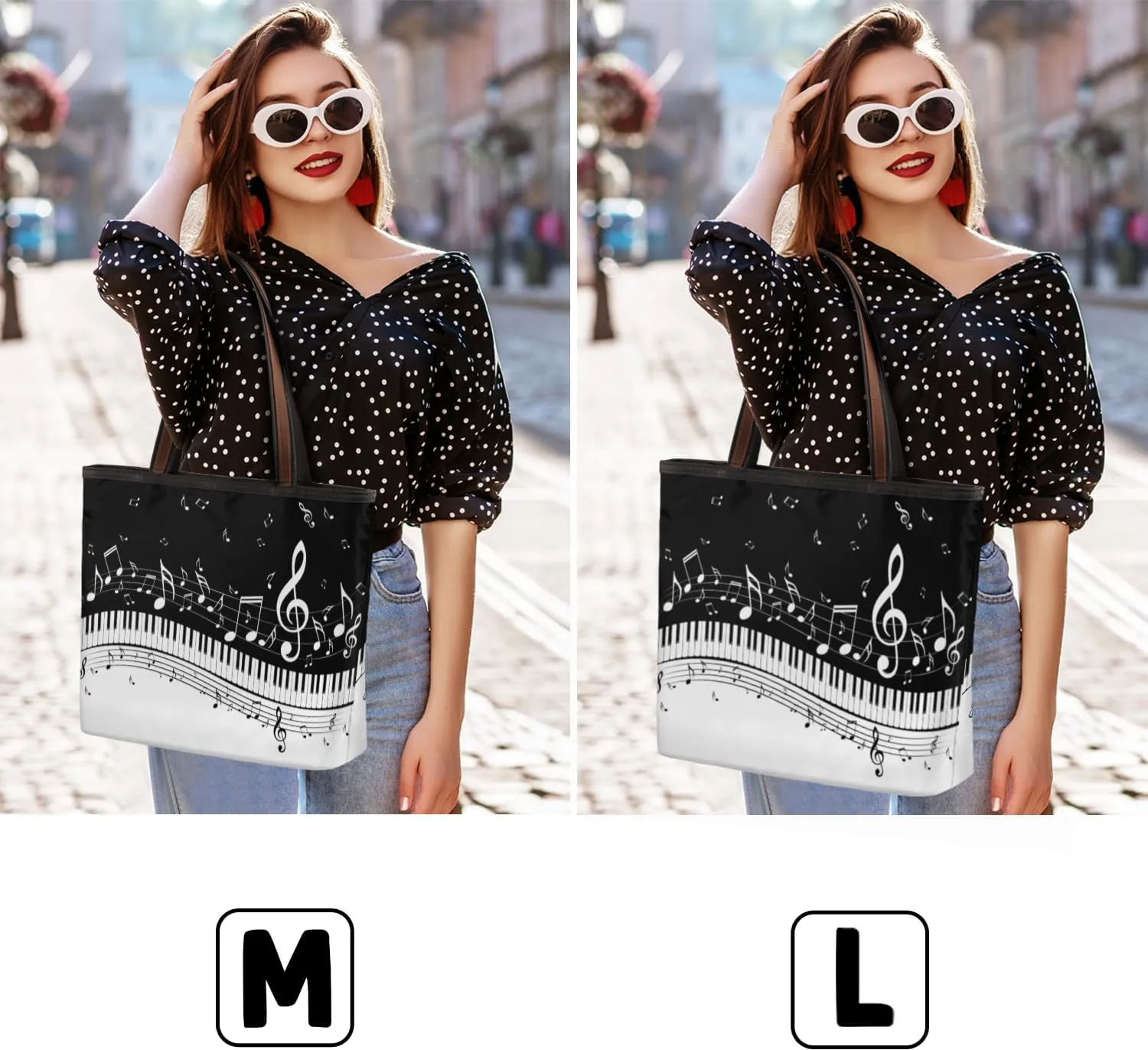 Tote Bag for Women with Zipper Large Capacity Top Handle Casual Shoulder Bag Handbag Reusable Shopping