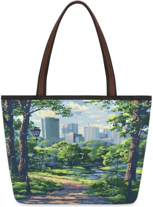 Tote Bag for Women with Zipper Large Capacity Top Handle Casual Shoulder Bag Handbag Reusable Shopping