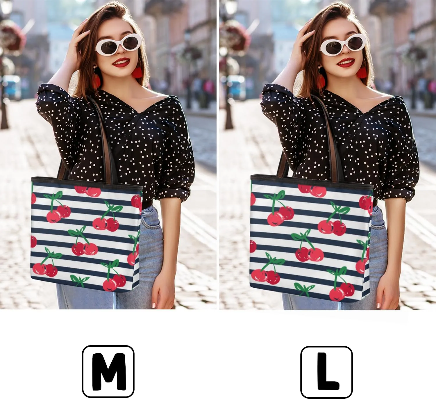 Tote Bag for Women with Zipper Large Capacity Top Handle Casual Shoulder Bag Handbag Reusable Shopping