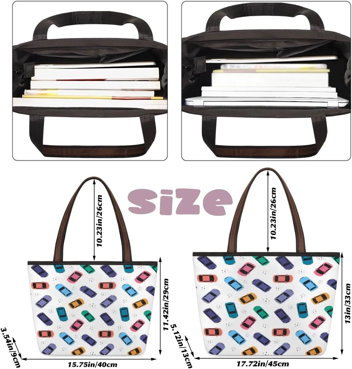 Tote Bag for Women with Zipper Large Capacity Top Handle Casual Shoulder Bag Handbag Reusable Shopping