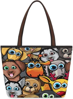 Tote Bag for Women with Zipper Large Capacity Top Handle Casual Shoulder Bag Handbag Reusable Shopping