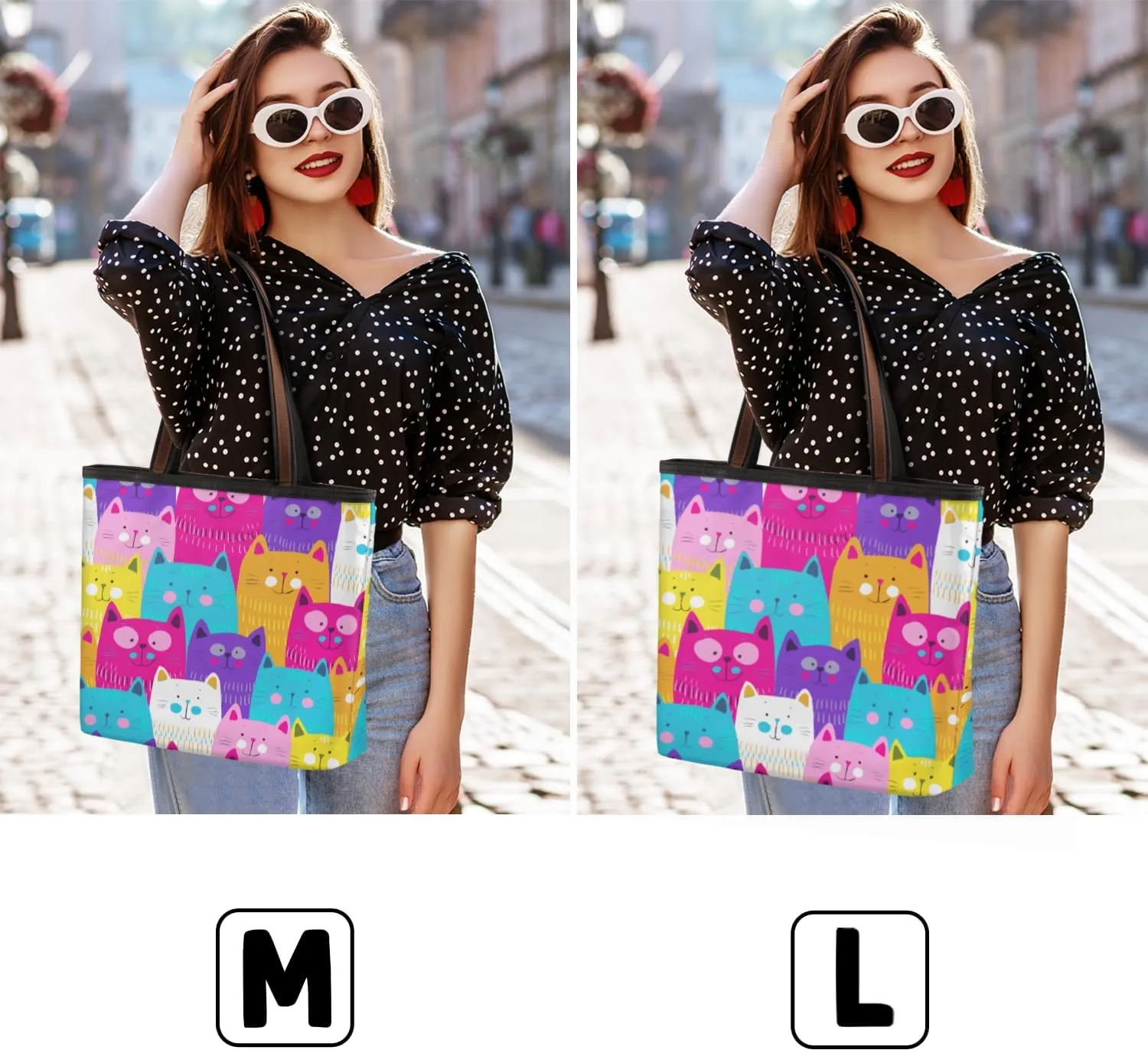 Tote Bag for Women with Zipper Large Capacity Top Handle Casual Shoulder Bag Handbag Reusable Shopping