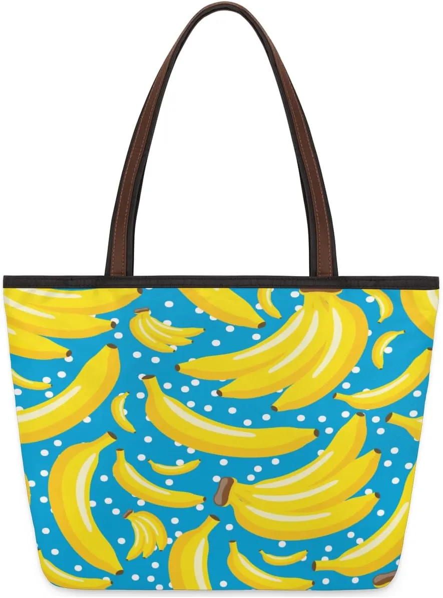 Tote Bag for Women with Zipper Large Capacity Top Handle Casual Shoulder Bag Handbag Reusable Shopping