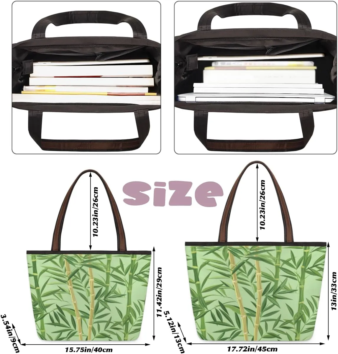 Tote Bag for Women with Zipper Large Capacity Top Handle Casual Shoulder Bag Handbag Reusable Shopping
