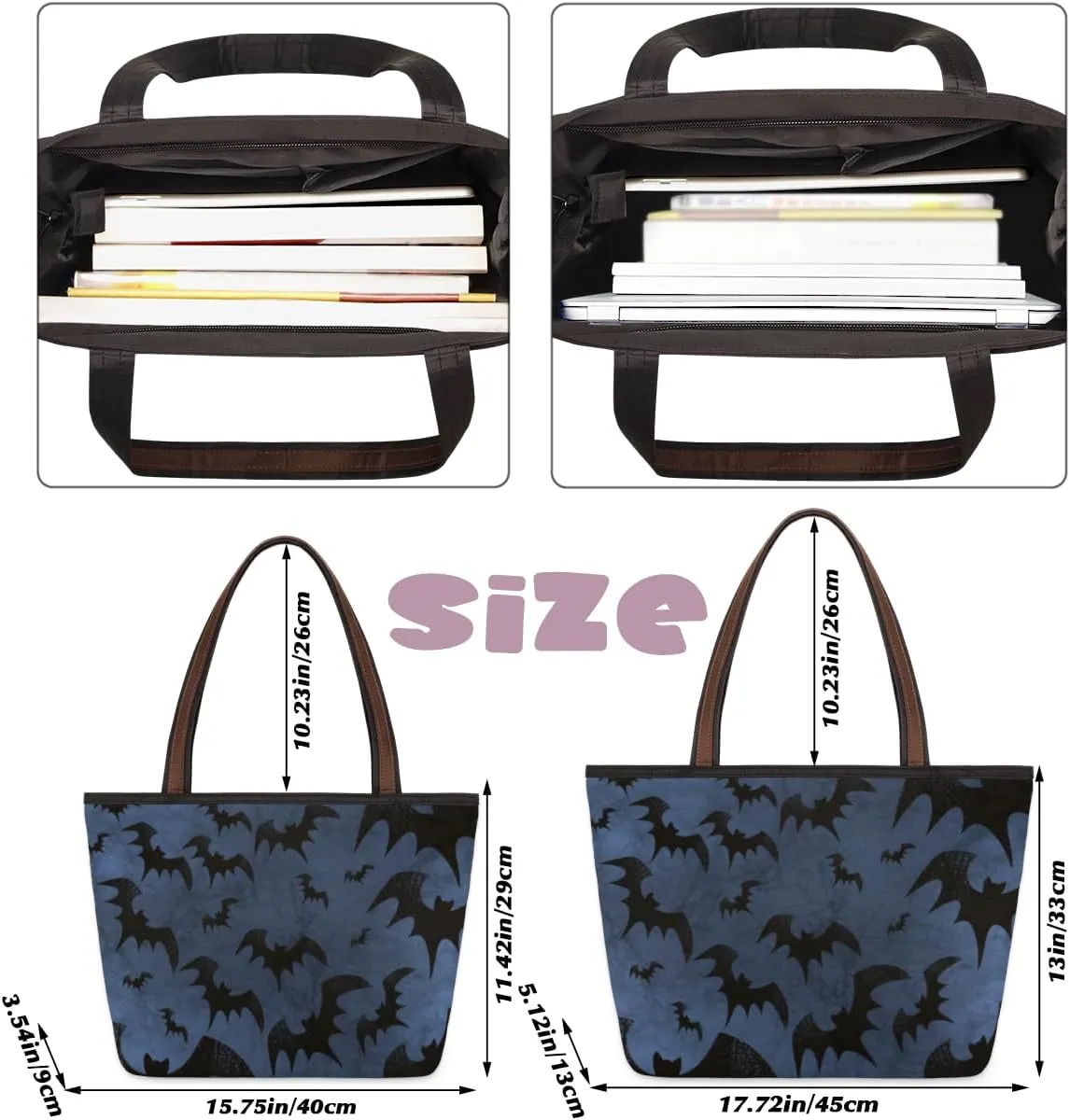 Tote Bag for Women with Zipper Large Capacity Top Handle Casual Shoulder Bag Handbag Reusable Shopping