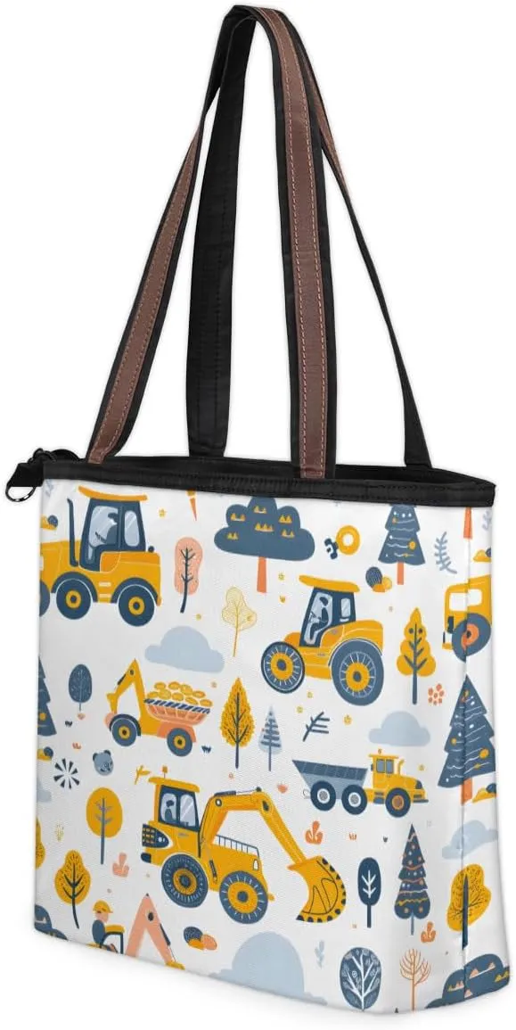 Tote Bag for Women with Zipper Large Capacity Top Handle Casual Shoulder Bag Handbag Reusable Shopping