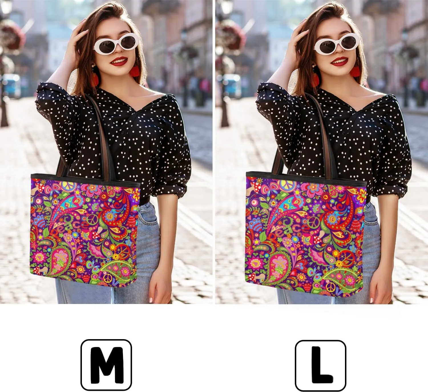 Tote Bag for Women with Zipper Large Capacity Top Handle Casual Shoulder Bag Handbag Reusable Shopping