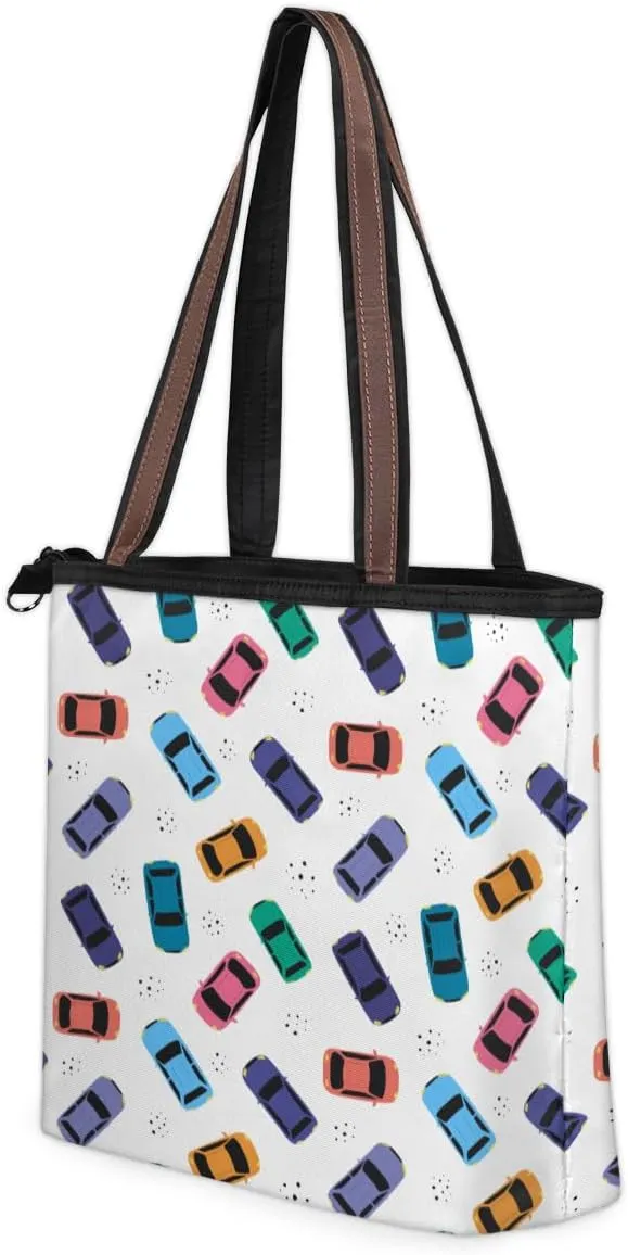 Tote Bag for Women with Zipper Large Capacity Top Handle Casual Shoulder Bag Handbag Reusable Shopping