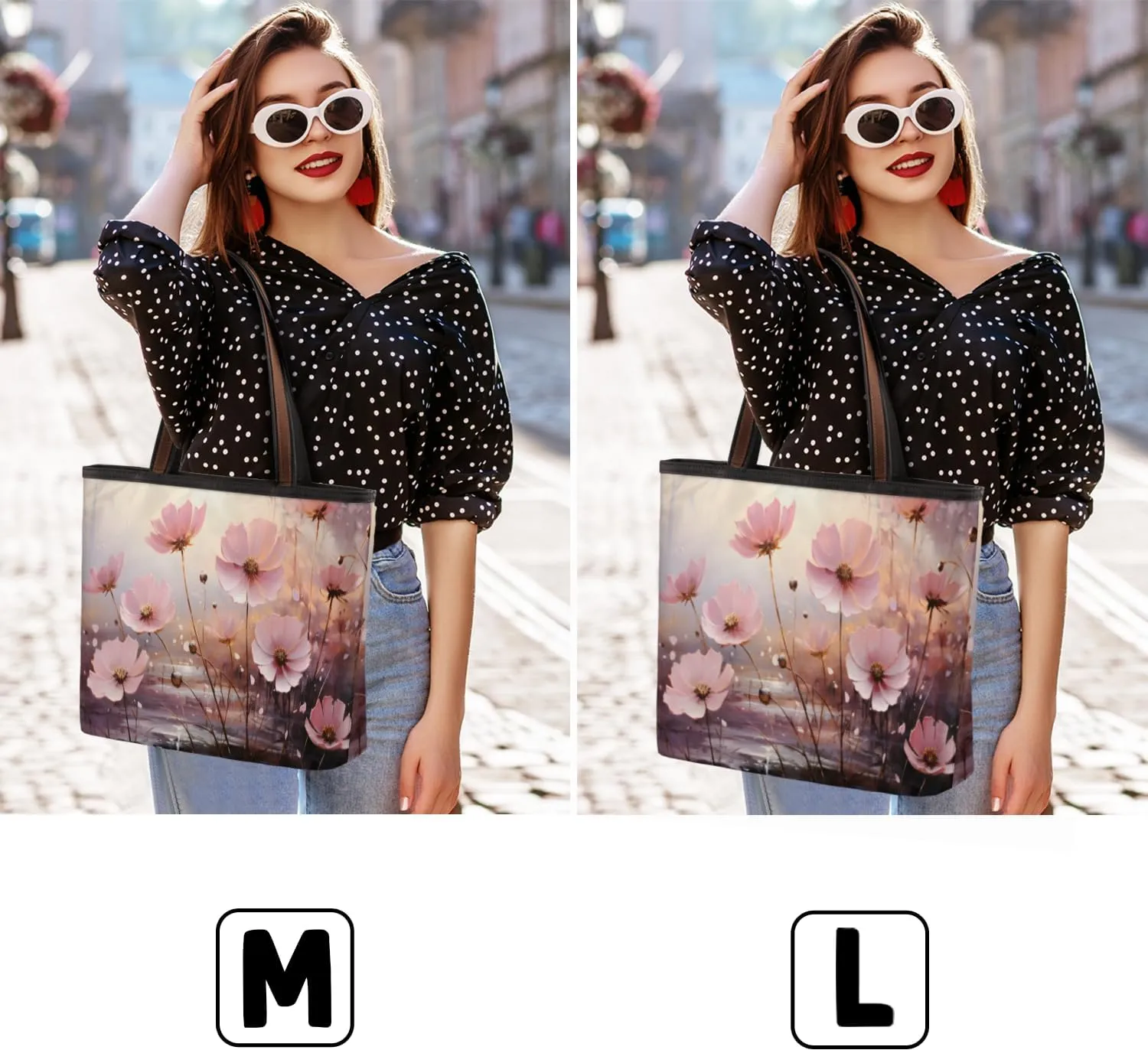 Tote Bag for Women with Zipper Large Capacity Top Handle Casual Shoulder Bag Handbag Reusable Shopping