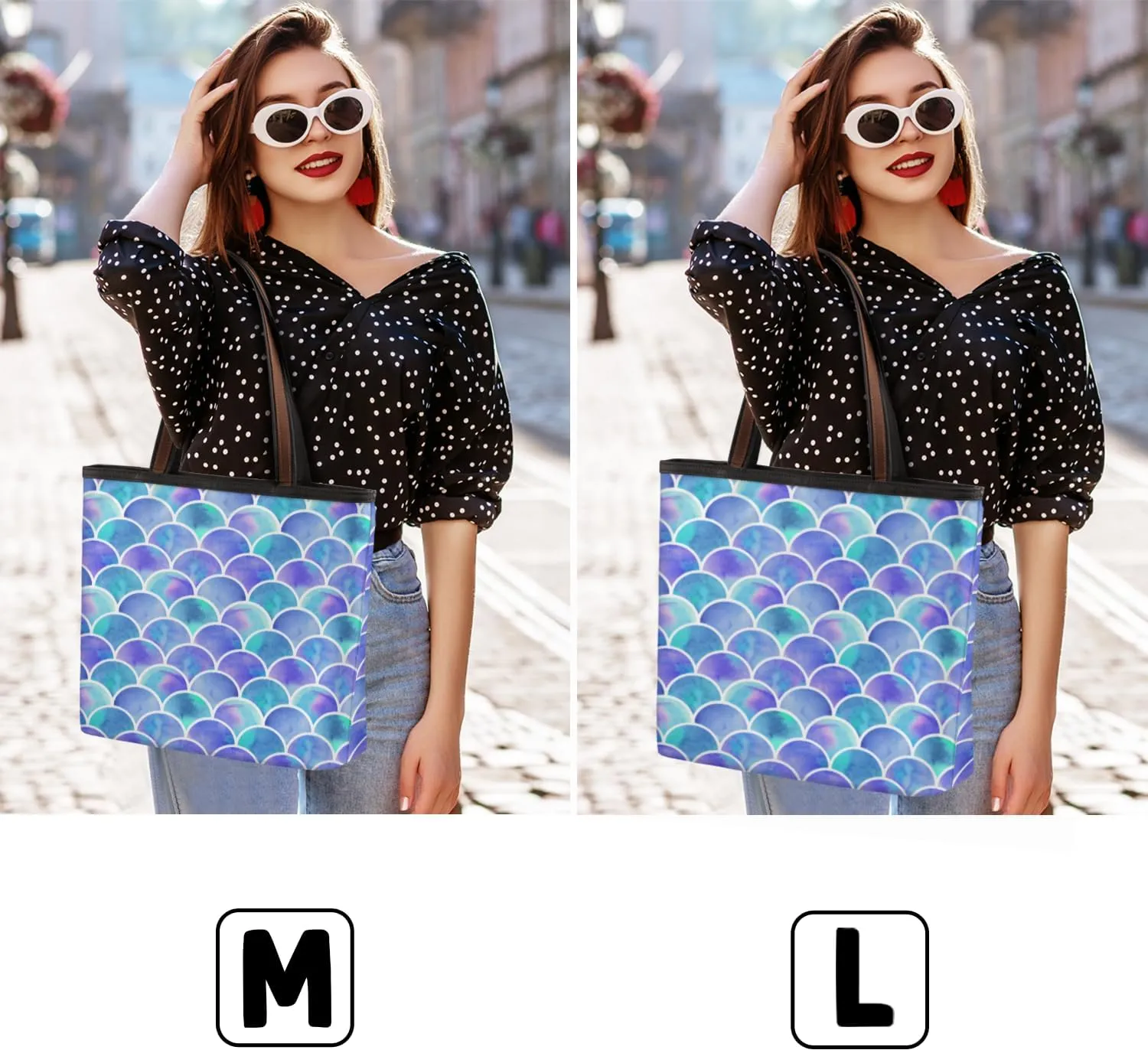 Tote Bag for Women with Zipper Large Capacity Top Handle Casual Shoulder Bag Handbag Reusable Shopping