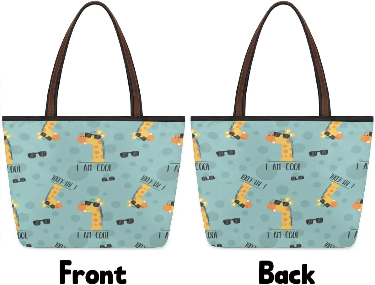 Tote Bag for Women with Zipper Large Capacity Top Handle Casual Shoulder Bag Handbag Reusable Shopping