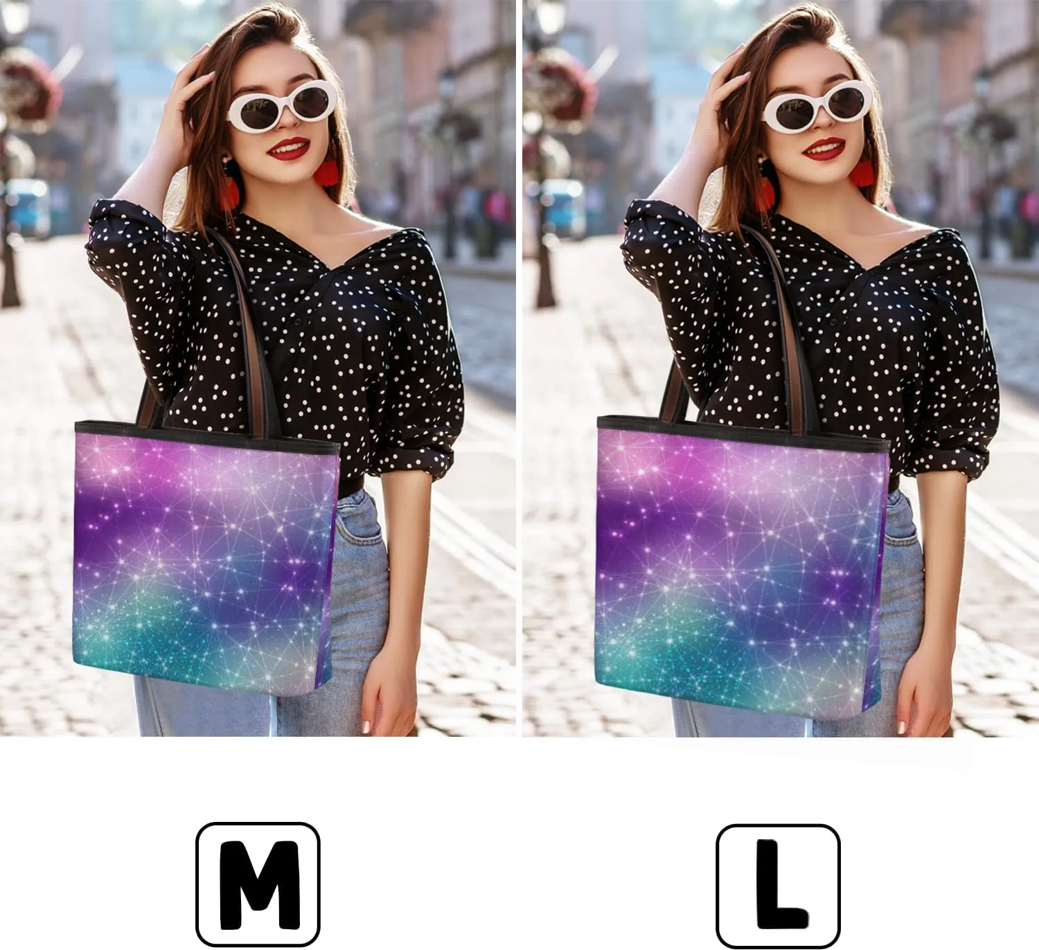 Tote Bag for Women with Zipper Large Capacity Top Handle Casual Shoulder Bag Handbag Reusable Shopping
