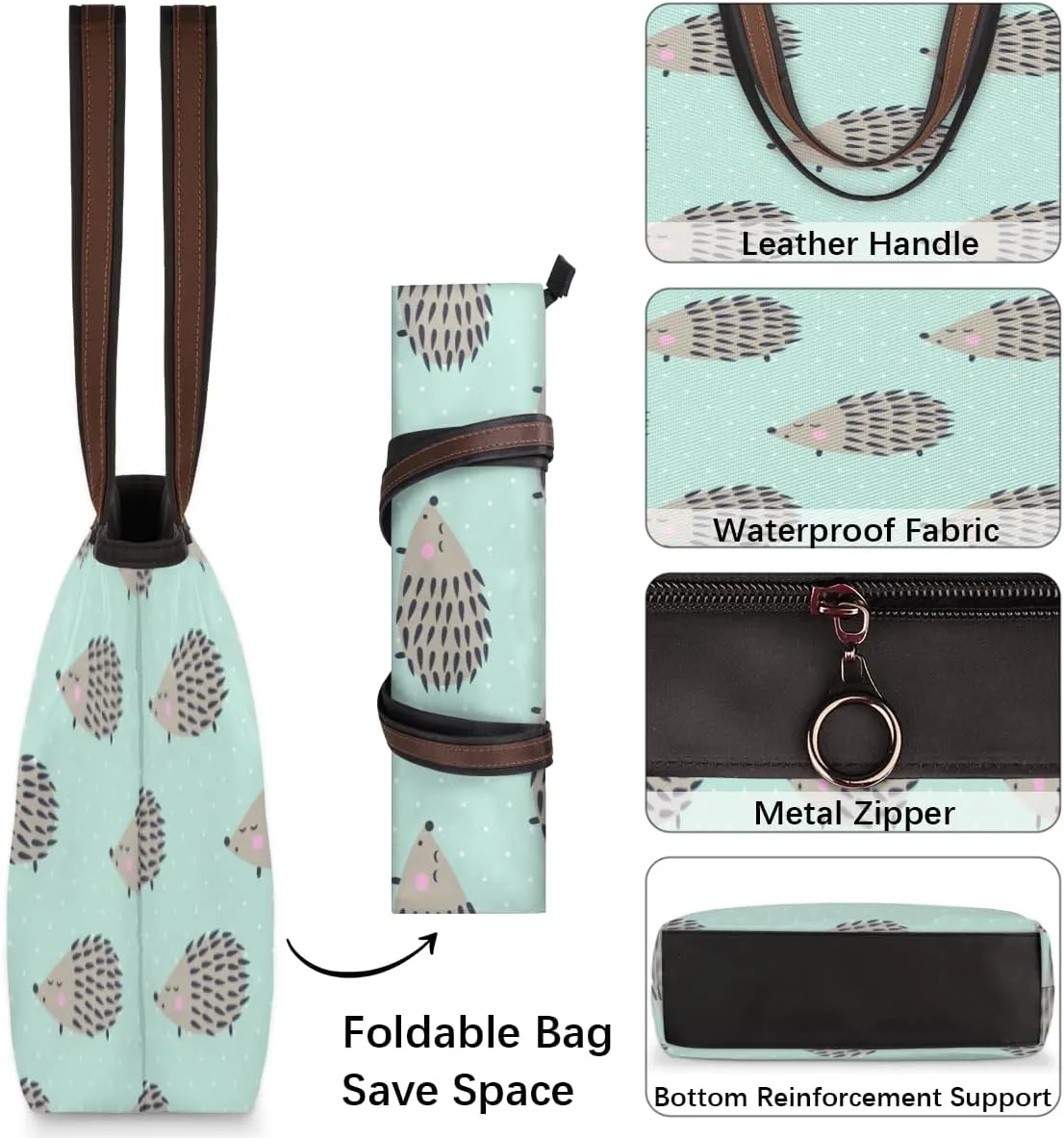 Tote Bag for Women with Zipper Large Capacity Top Handle Casual Shoulder Bag Handbag Reusable Shopping